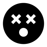 Face Dizzy Filled SVG Icon